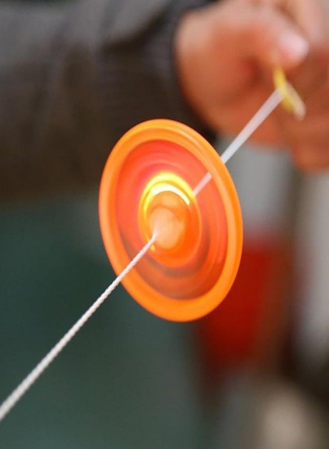 Essivox 5Pcs Pull Line Flywheel Spinning Tops with Rainbow Light Show, Orbital Flash Display, Colorful Glow Novelty Fidget Spinners - Image 5